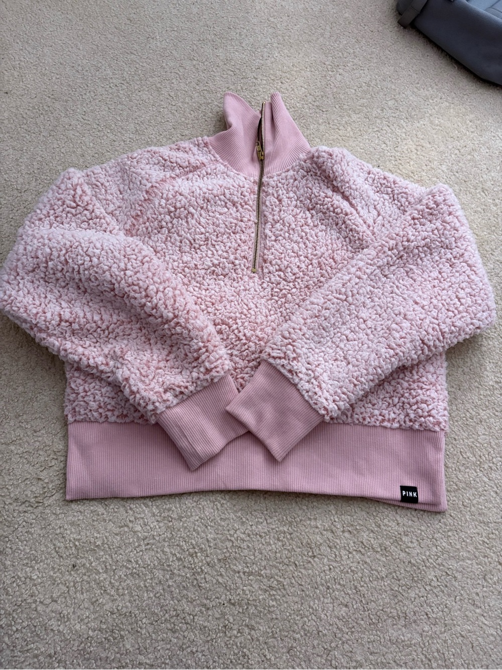 PINK Victoria's Secret Pink Sherpa Half-Zip